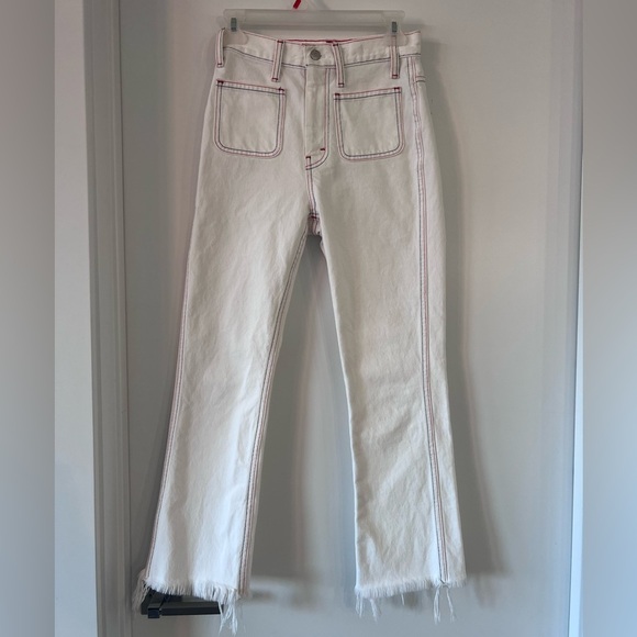 Rigid Demi Boot Crop Jeans: Red White and Blue Edition - Picture 1 of 8